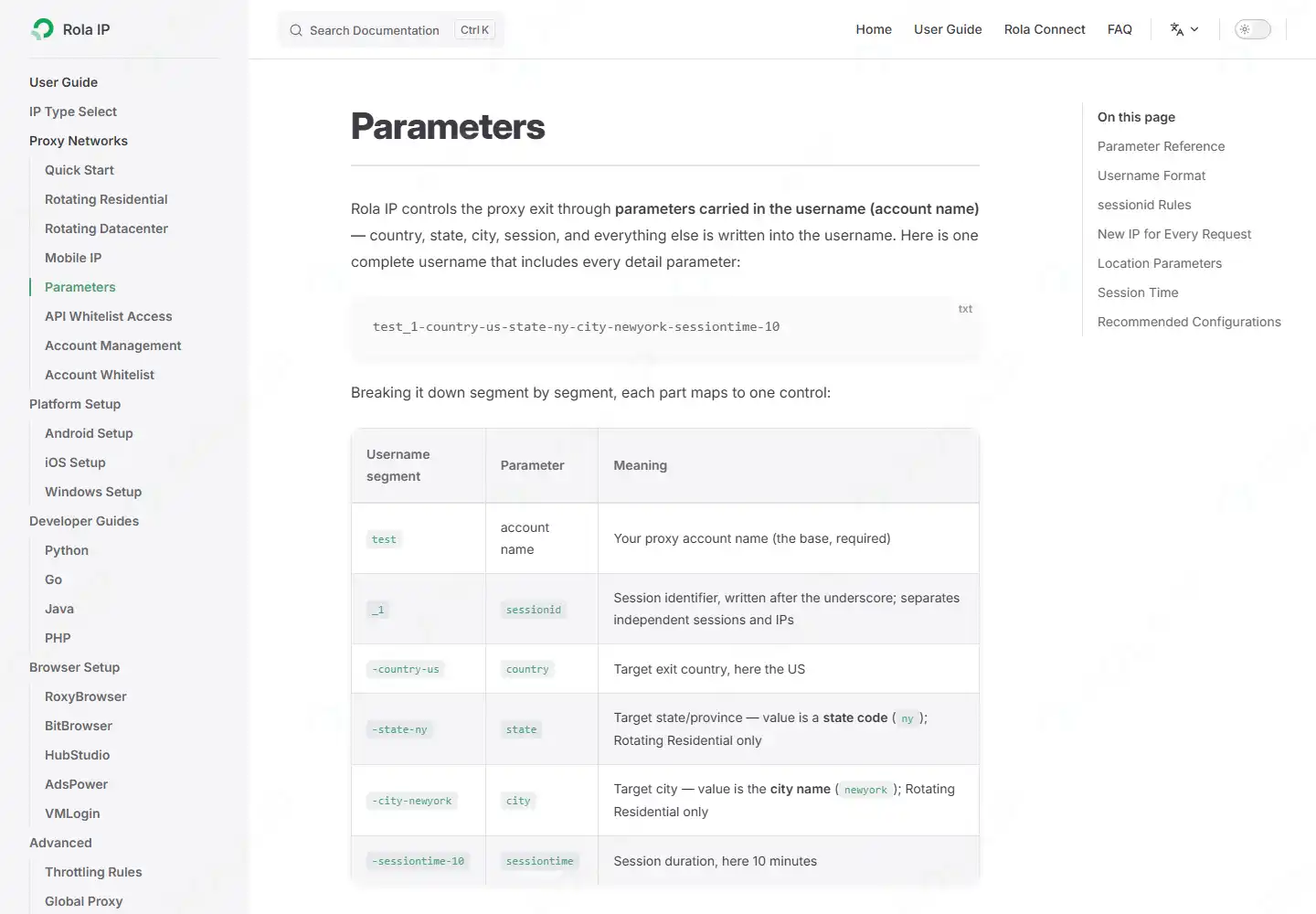rola-ip-proxy-parameters