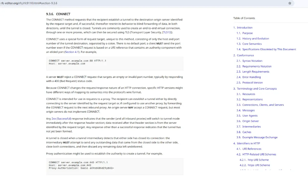 IETF HTTP Semantics specification