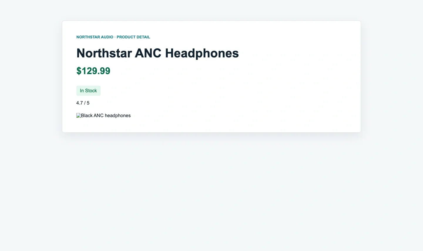 Static test page