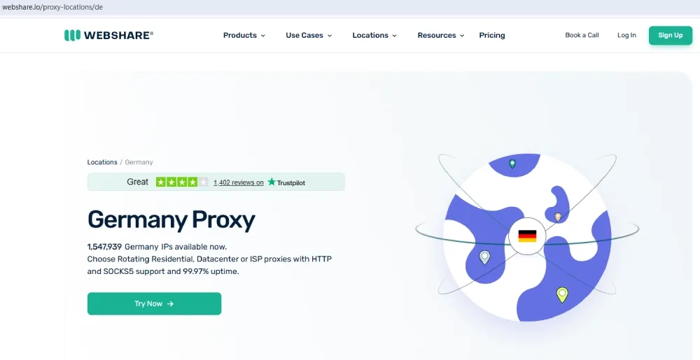 webshare-germany-proxy-page