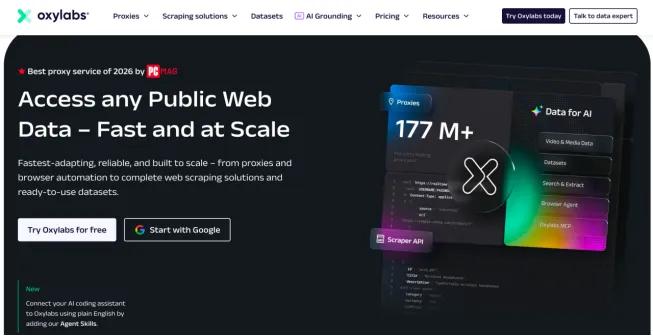 Интерфейс Oxylabs