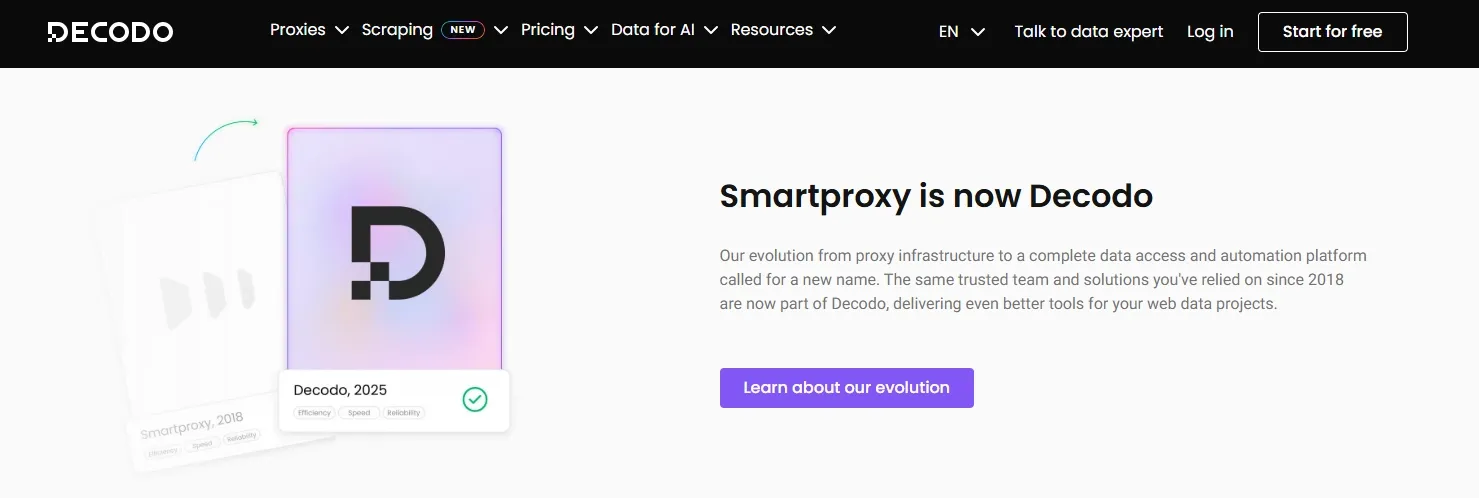 Decodo,原Smartproxy