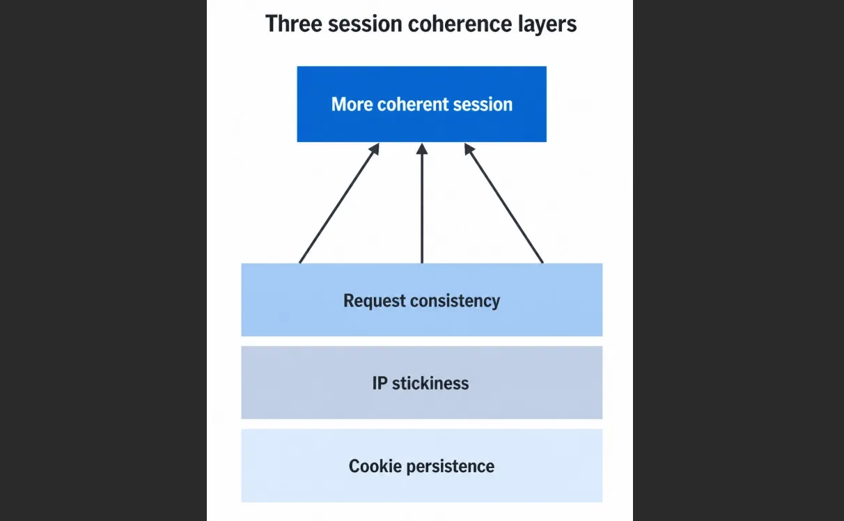Three session trust layers diagram