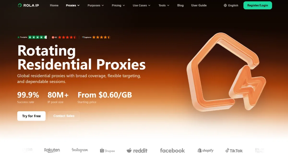 Rola rotating residential proxy