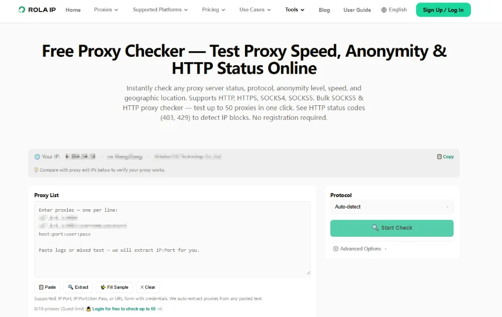 Rola proxy checker