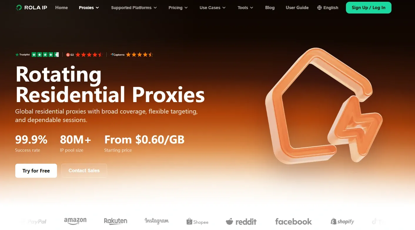 Rola IP rotating residential proxy