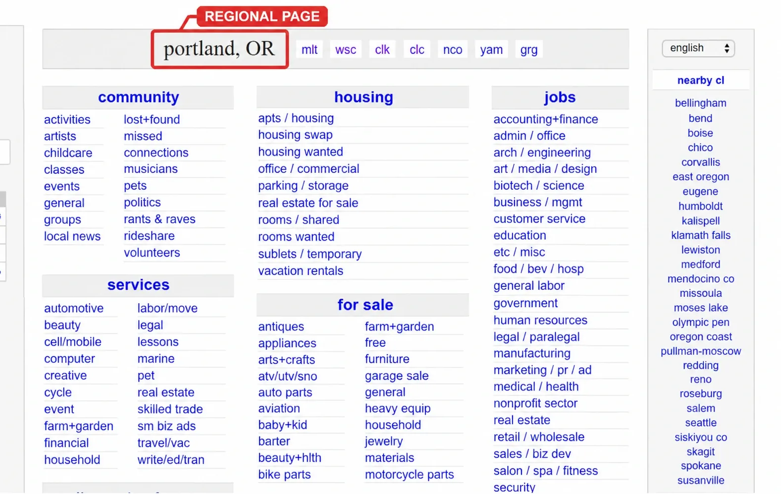 craigslist-portland-regional-page