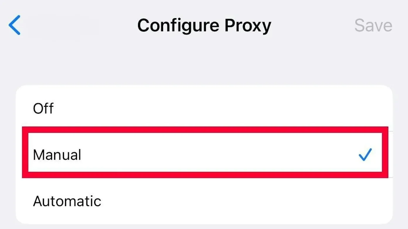 iPhone配置代理界面