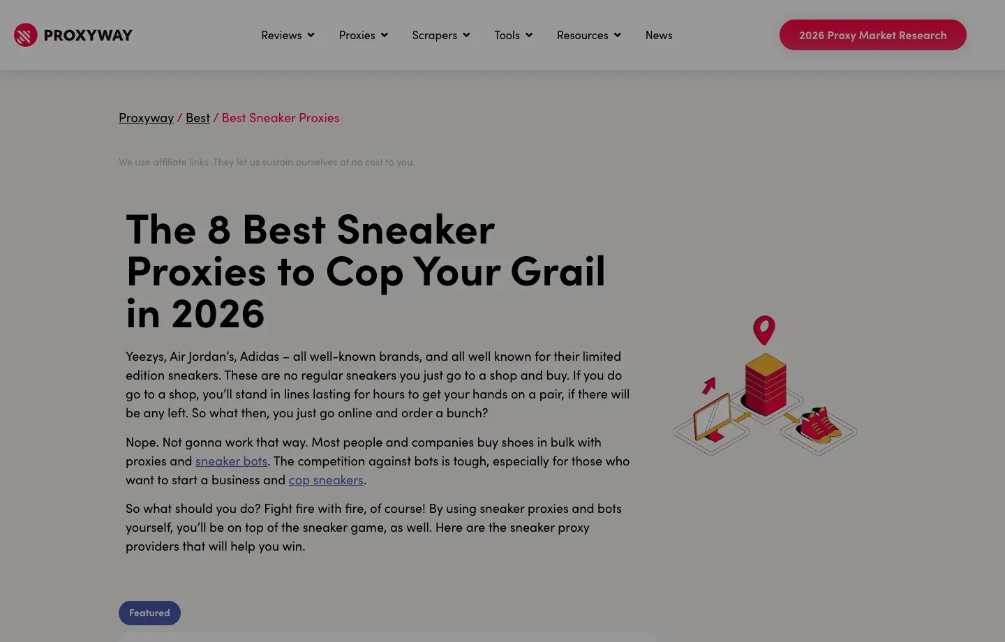 Proxyway sneaker proxies comparison page