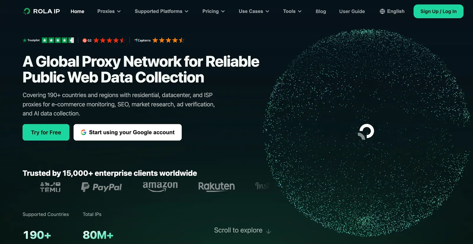 Rola IP proxy network product overview