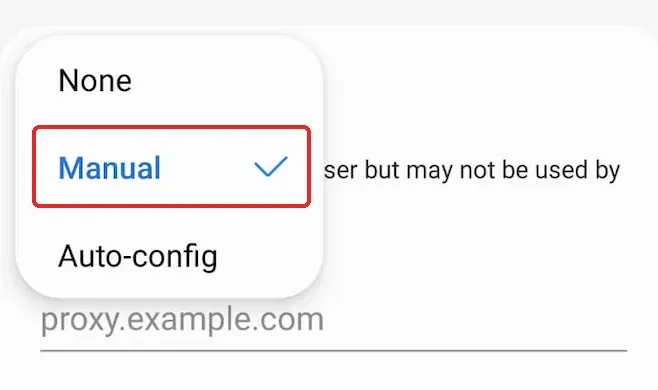 android-proxy-manual-mode