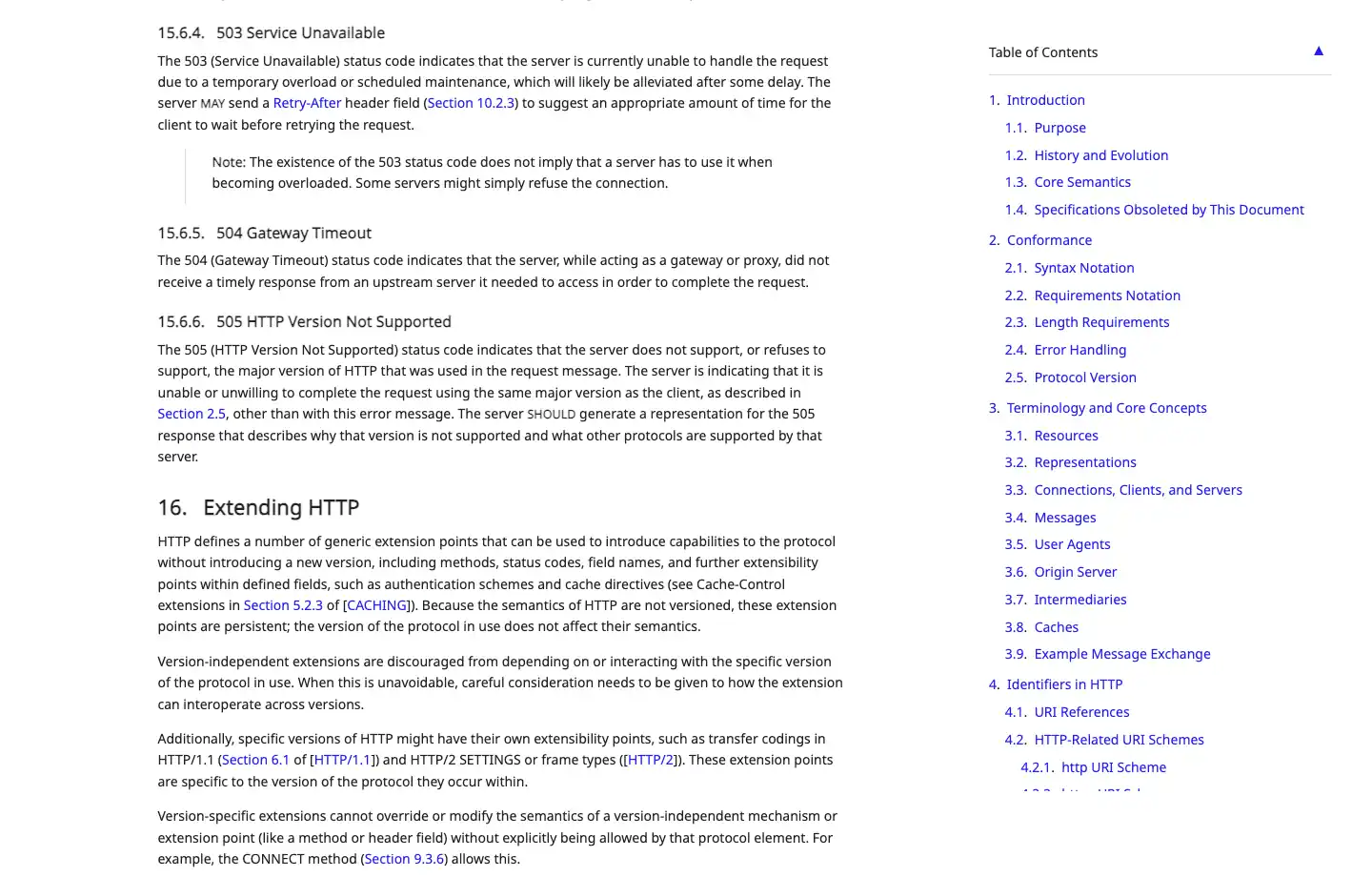 RFC 9110 definition of 503 Service Unavailable