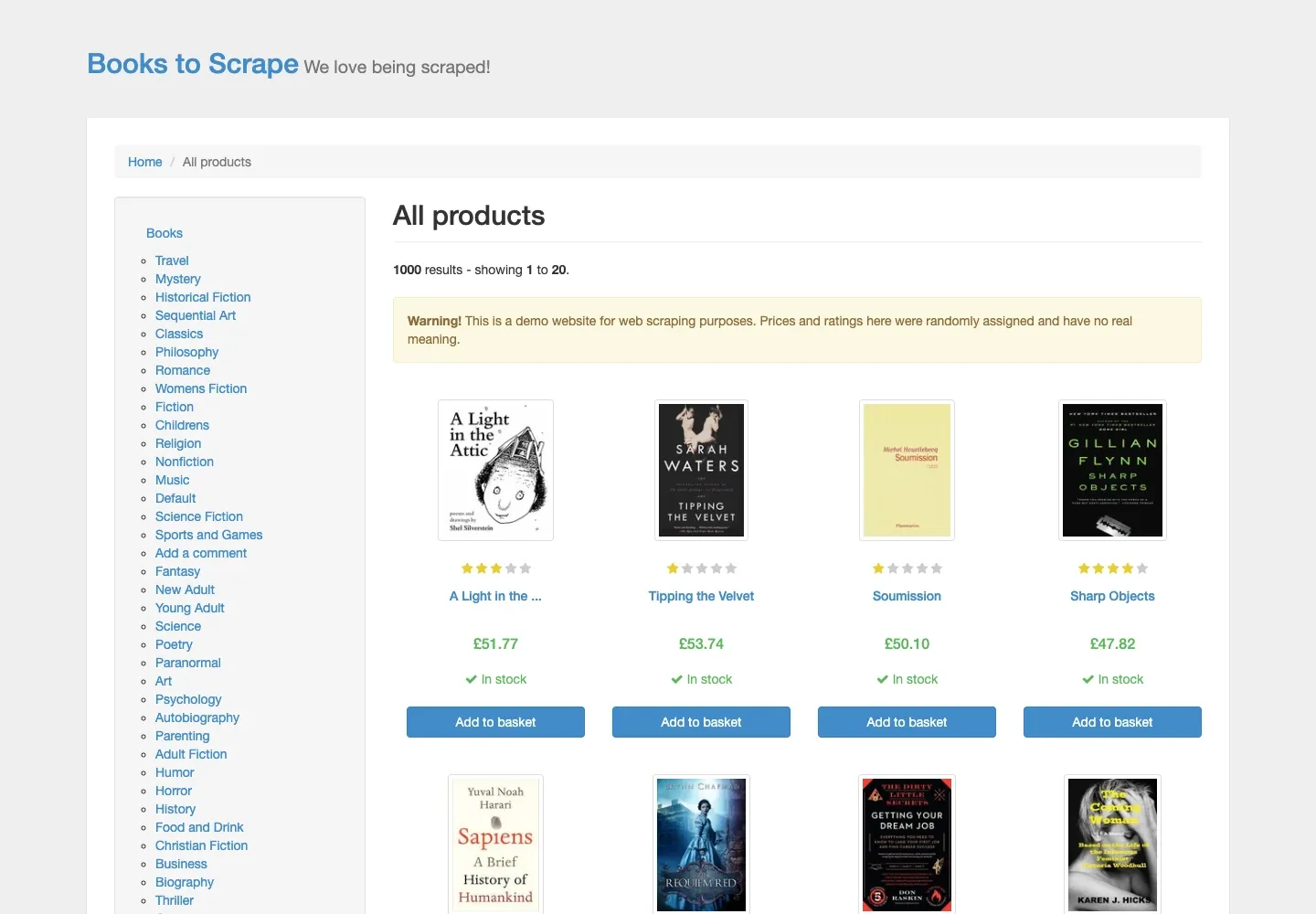 books-to-scrape-product-listing