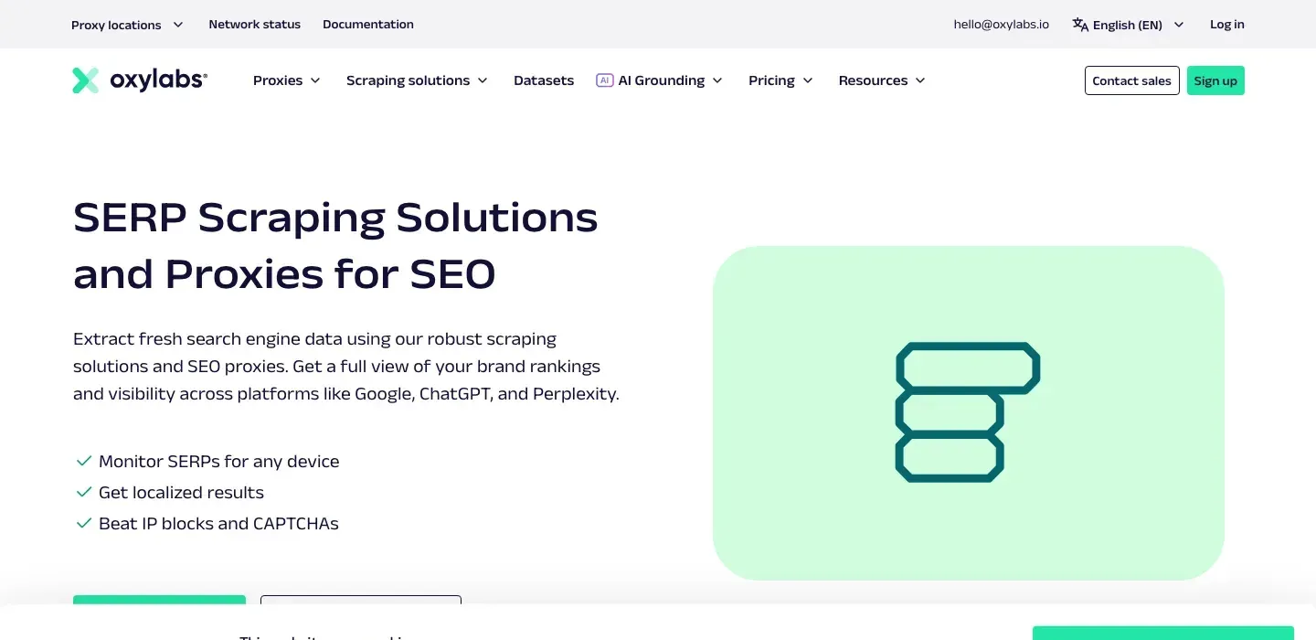 Oxylabs用于SEO监控的SERP抓取解决方案和代理