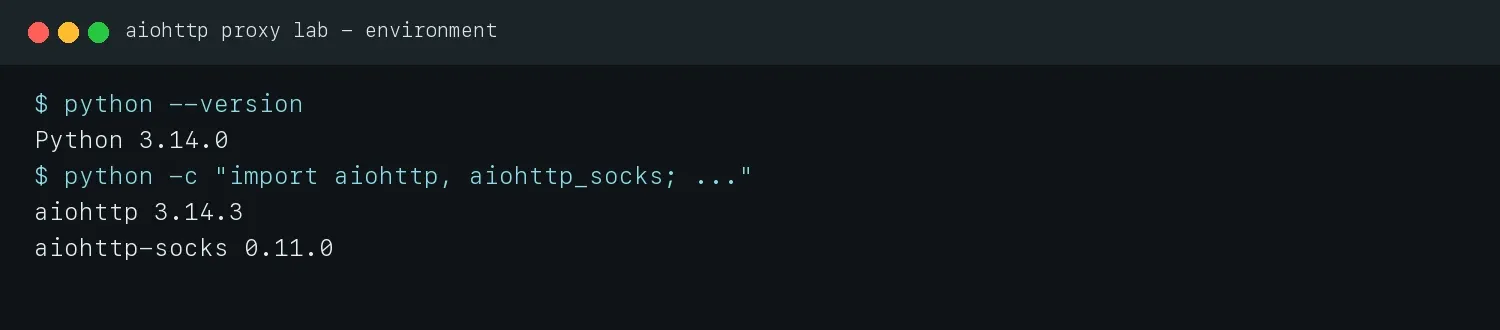python-aiohttp-aiohttp-socks-verified-versions