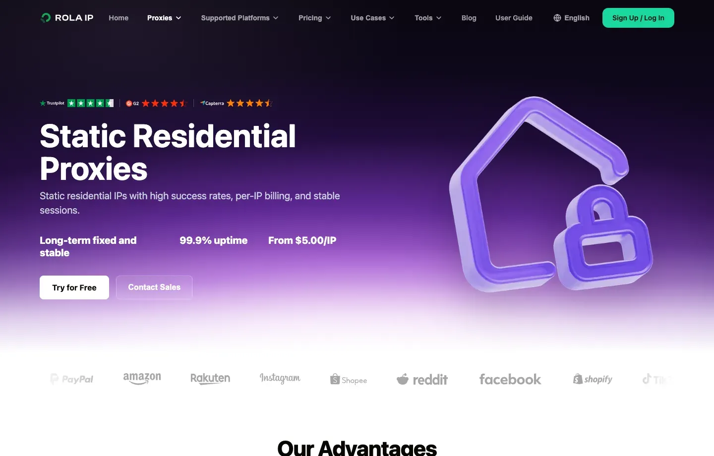 Rola IP static residential proxies