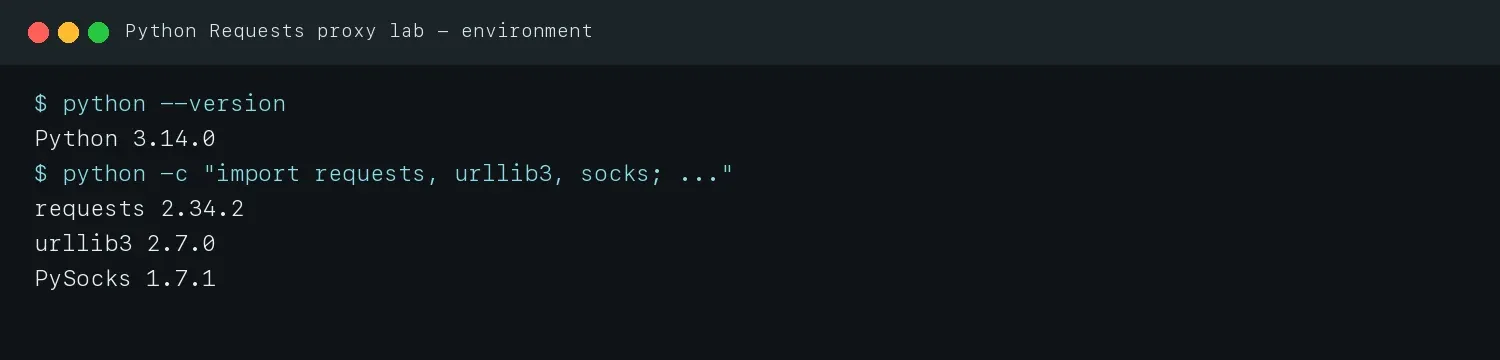 verified-python-requests-environment