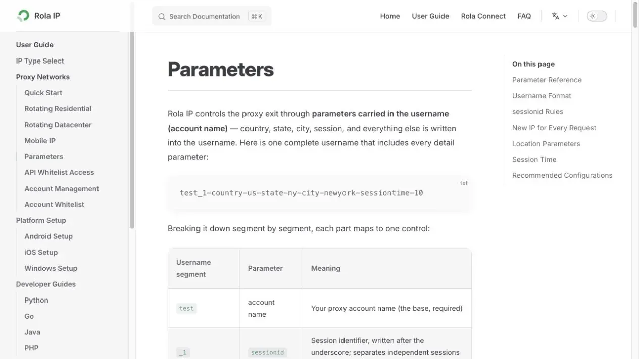 rola-ip-proxy-parameters