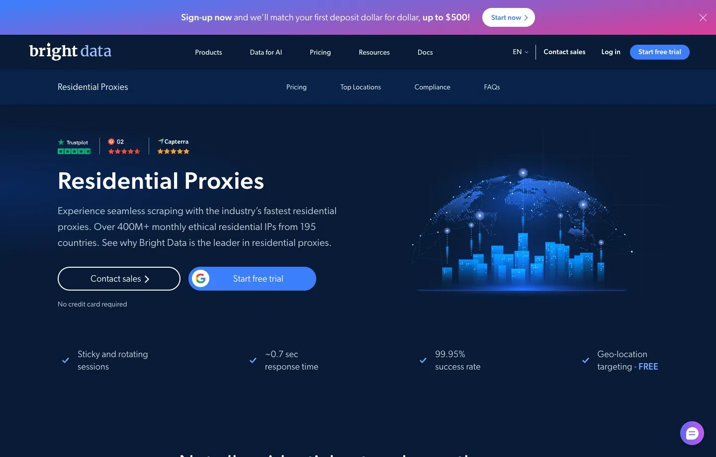 Bright Data residential proxies
