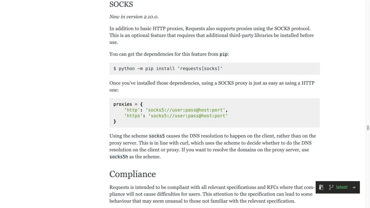 requests-official-socks-documentation