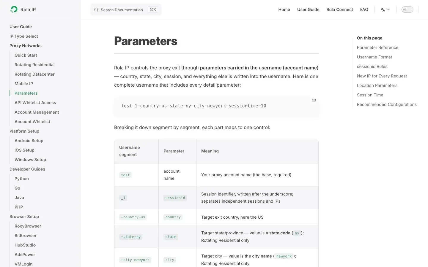 rola-ip-parameters