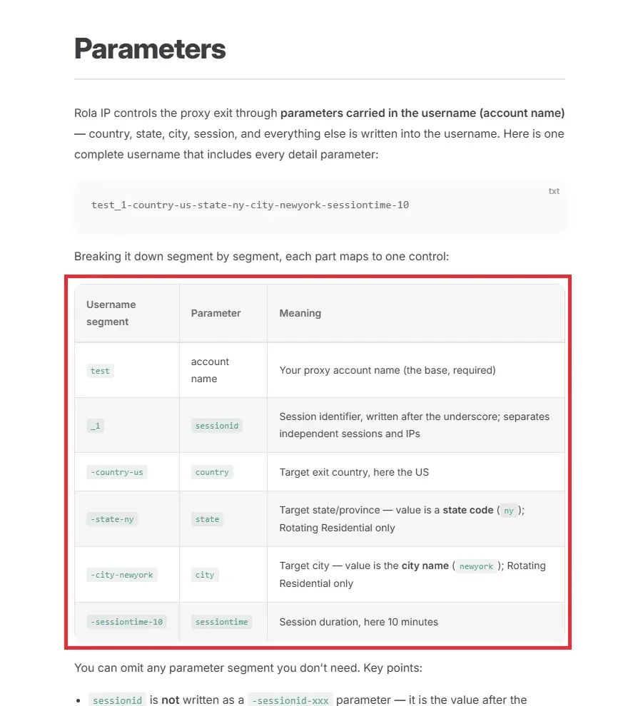 rola-proxy-parameters-doc