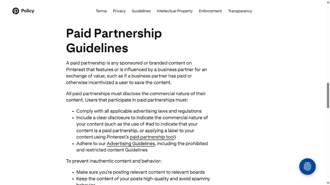 pinterest-disclosure-guidelines