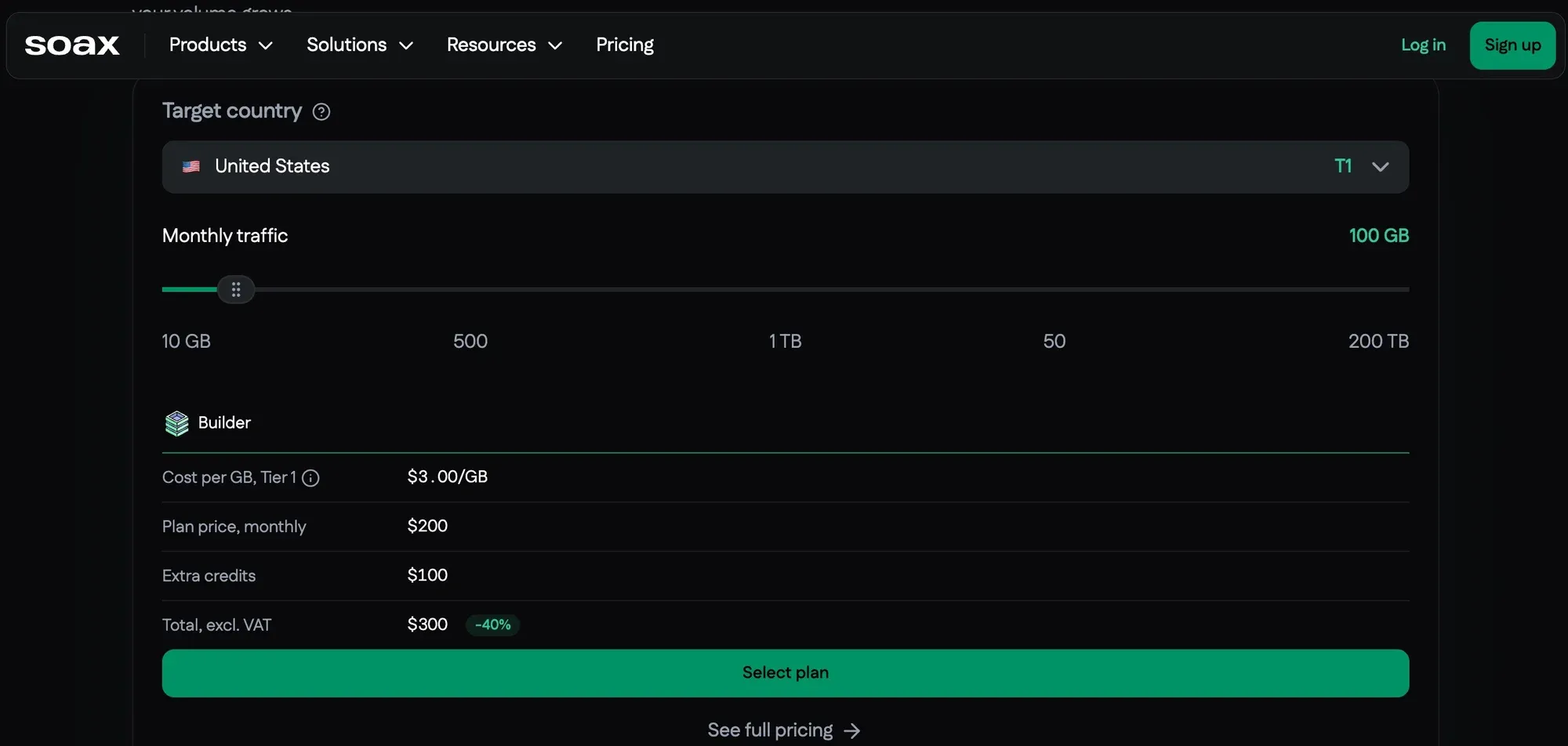 SOAX residential proxy page