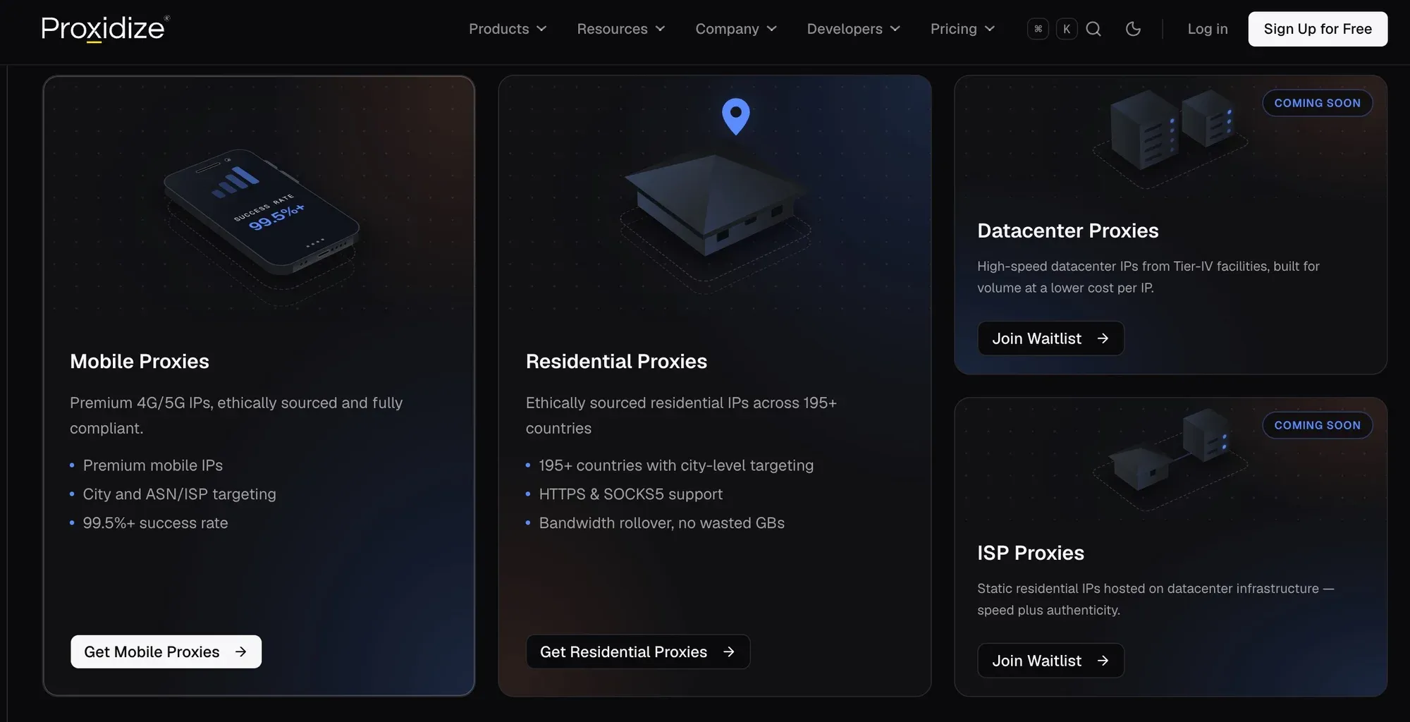 Proxidize proxy page