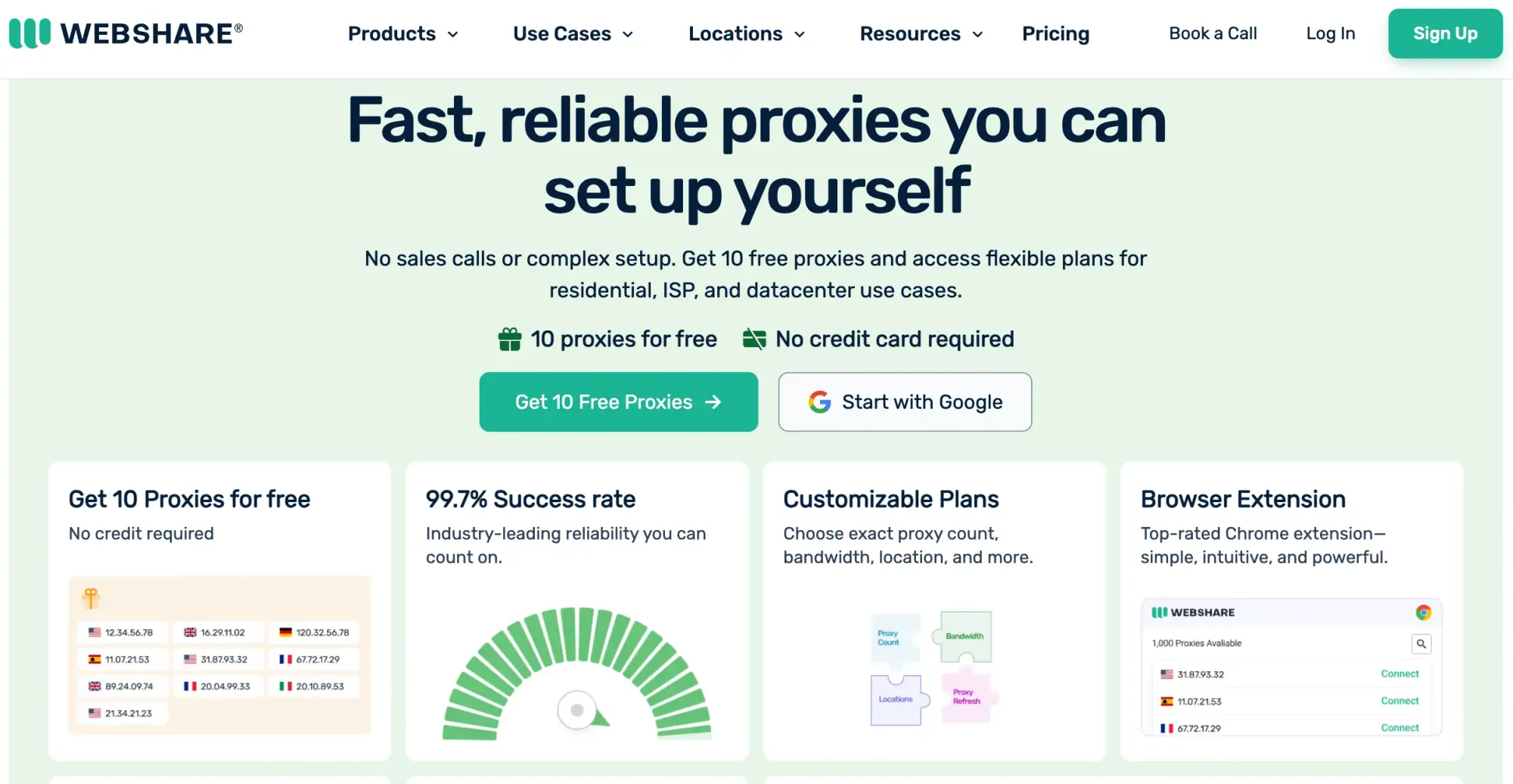 Webshare proxy homepage