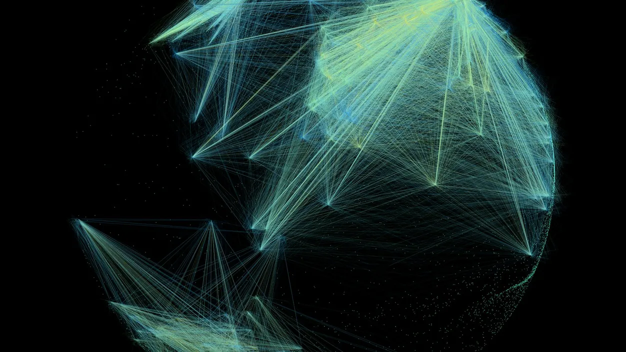 Abstract global network sphere