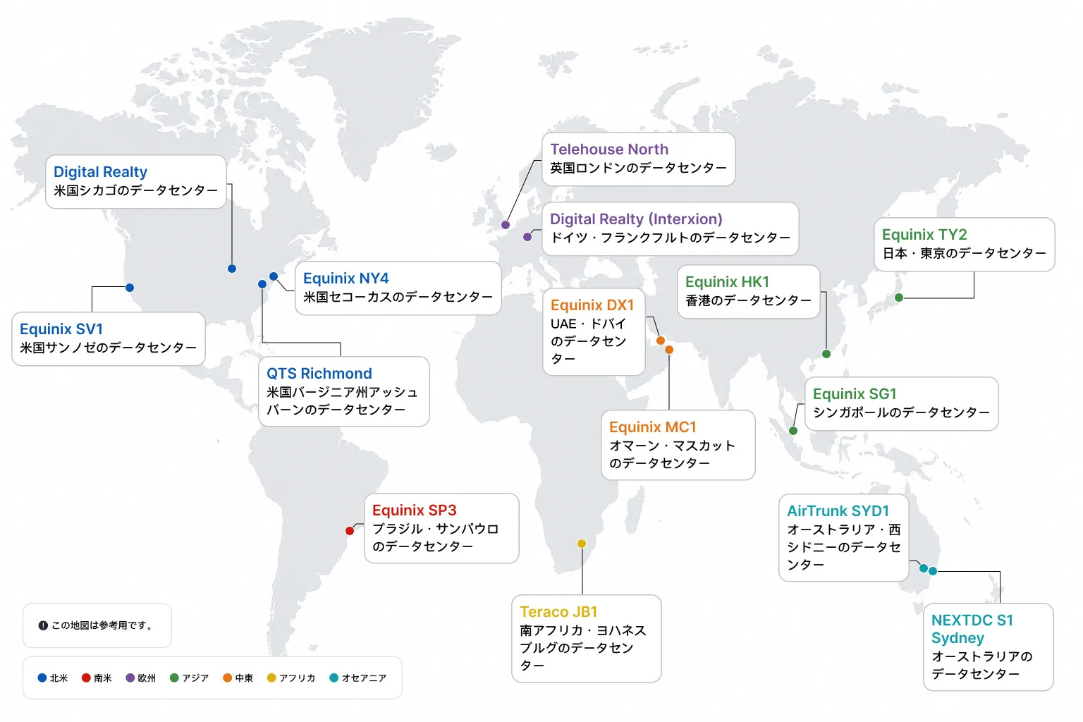 グローバル準拠のデータセンター