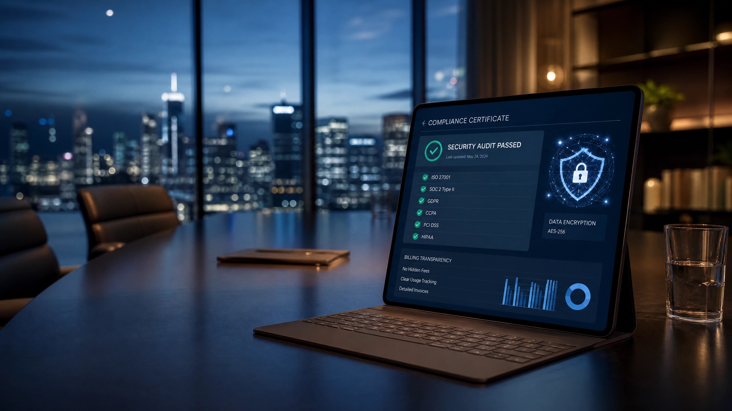 Security audit and compliance dashboard