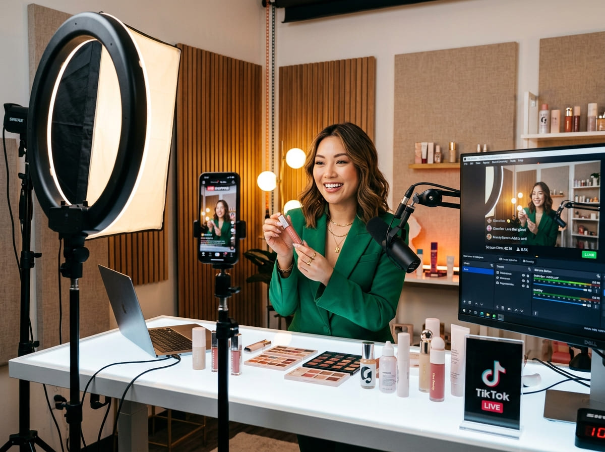 TikTok live streaming workspace